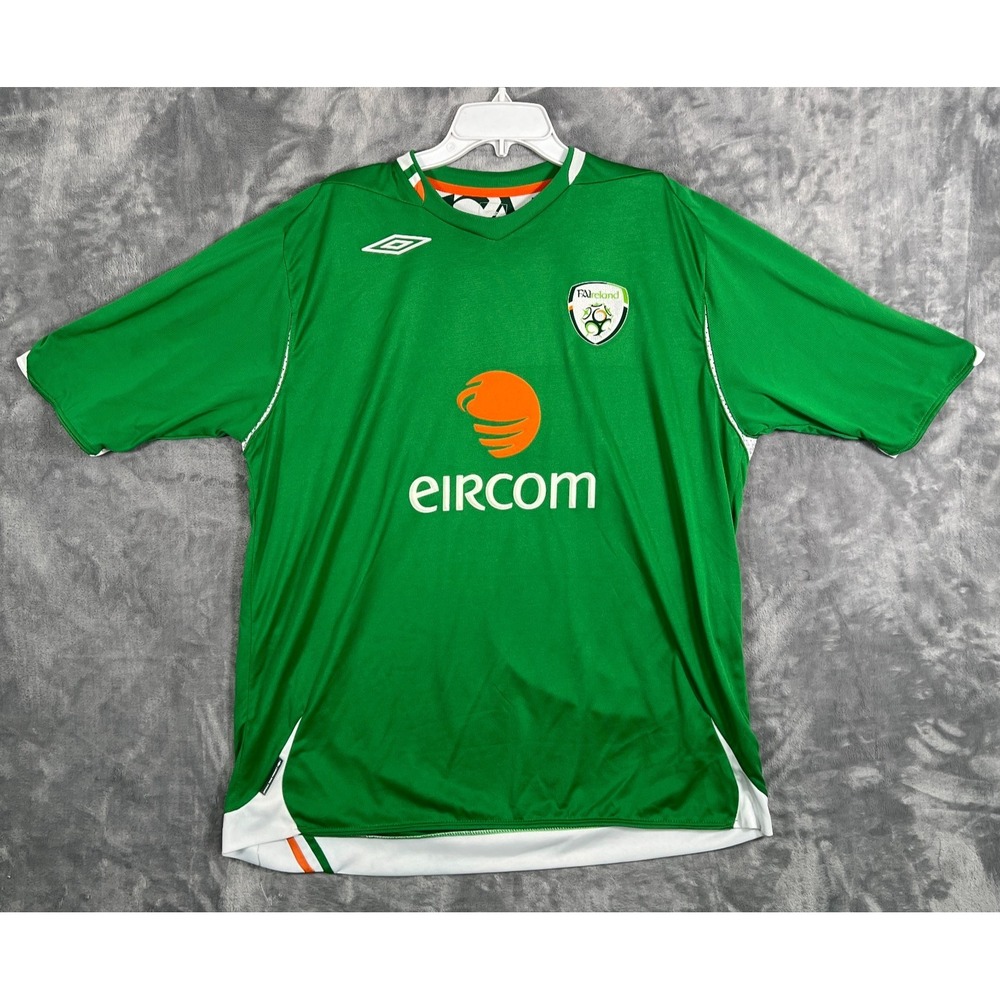 Umbro Ireland Football Jersey Shirt Mens 2XL Green 2006 2008 Eircom Soccer